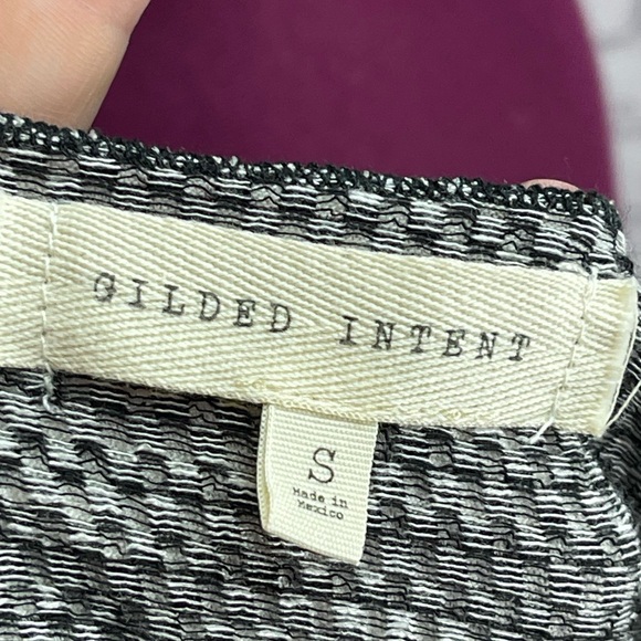 Gilded Intent tank top black and white design with lace up sides size small - Picture 4 of 5